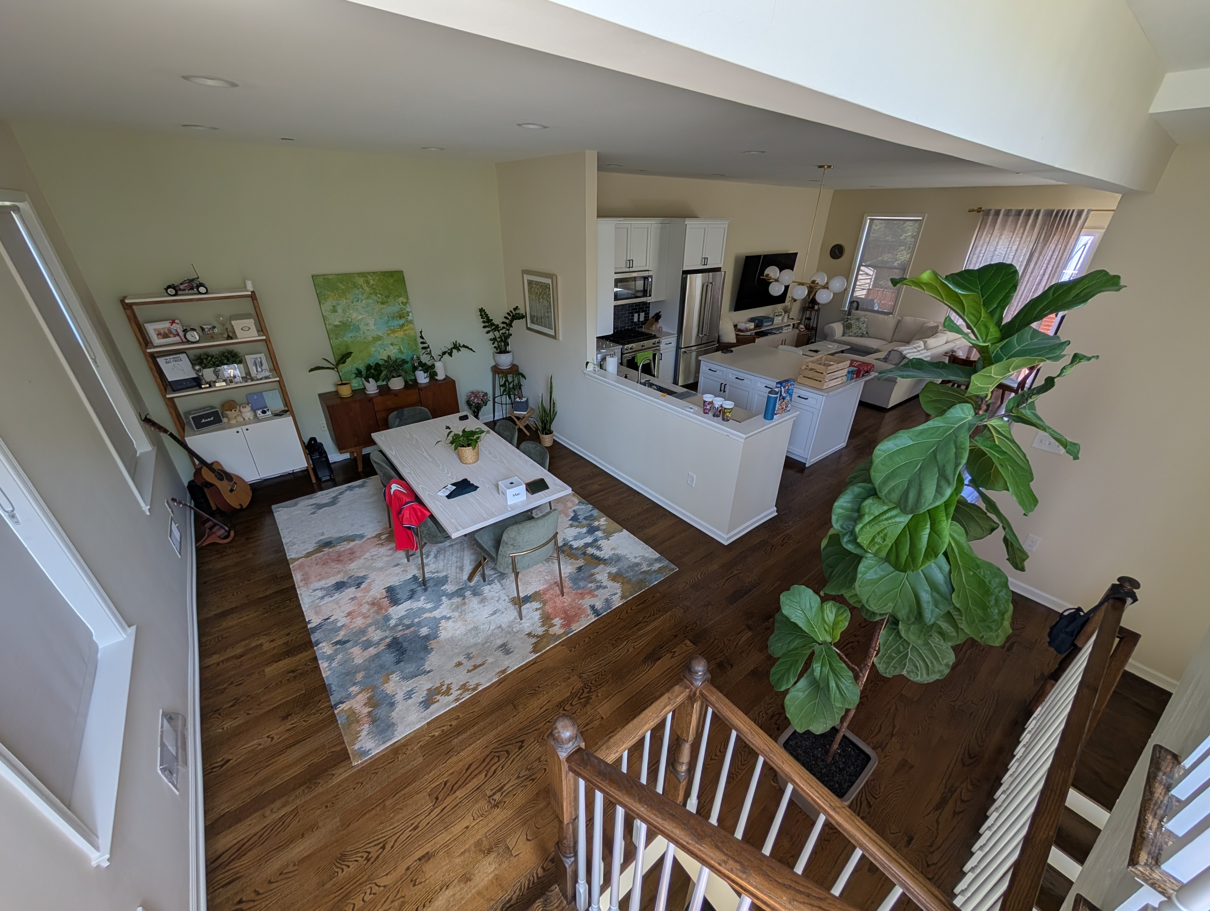 Open concept main level from above